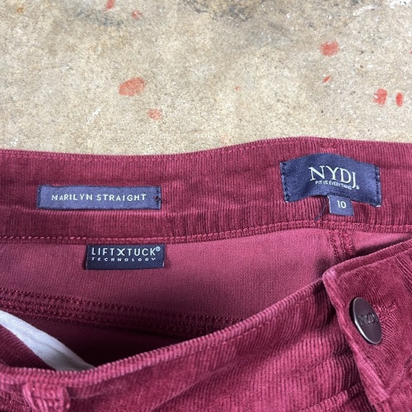 NYDJ Deep Red/Burgandy Marilyn Straight Corduroy pants
Size: 10 - Picture 4 of 7